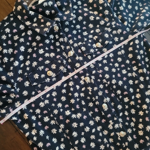 Koret Petites Navy Floral Pant Suit size 8 Petite - Picture 8 of 10